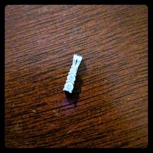 10k white gold past present future diamond pendant